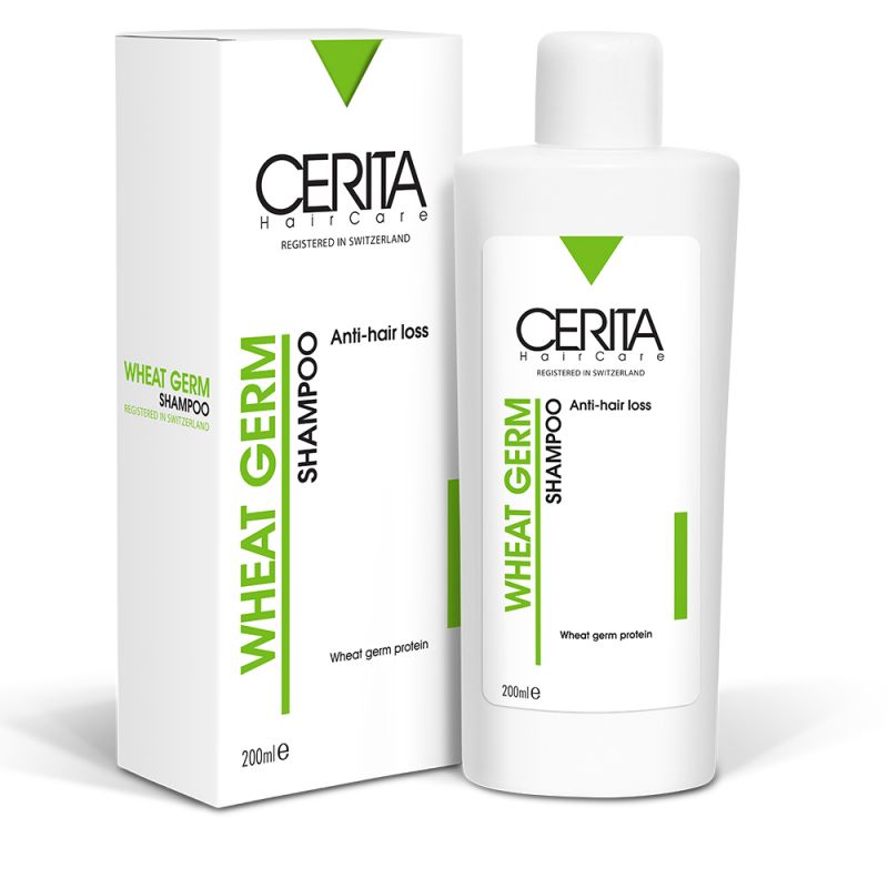 Cerita Shampoo  Wheat Germ                 200ml-سريتاشامپو جوانه گندم تقويت کنندوضد ريزش   200ml