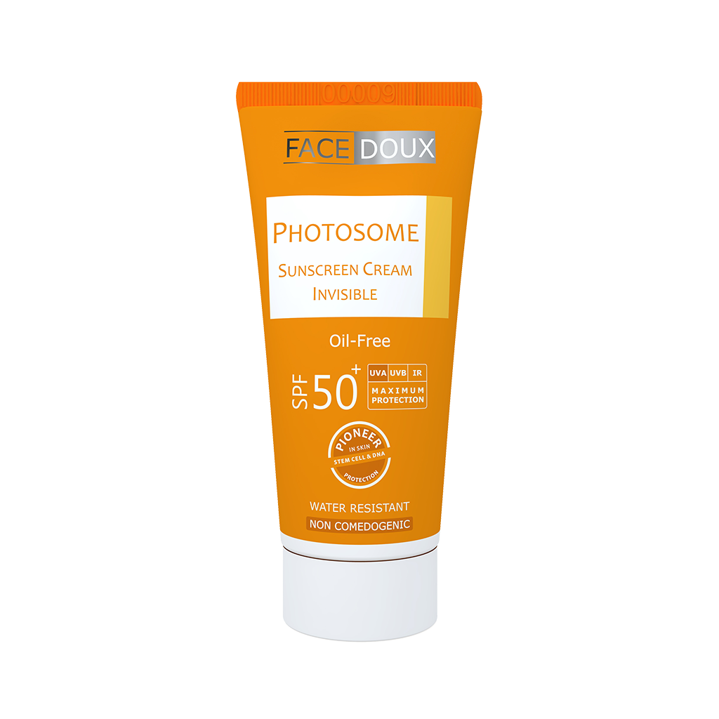 Face Doux Sunscreen Cream Invisible       SPF50-فيس دوکس کرم ضد افتاب بي رنگ              SPF50+