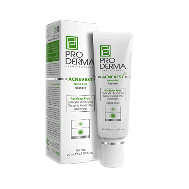 Pro Derma ACNEVEST Acne Gel-پرو درما ژل صورت آنتي آکنه