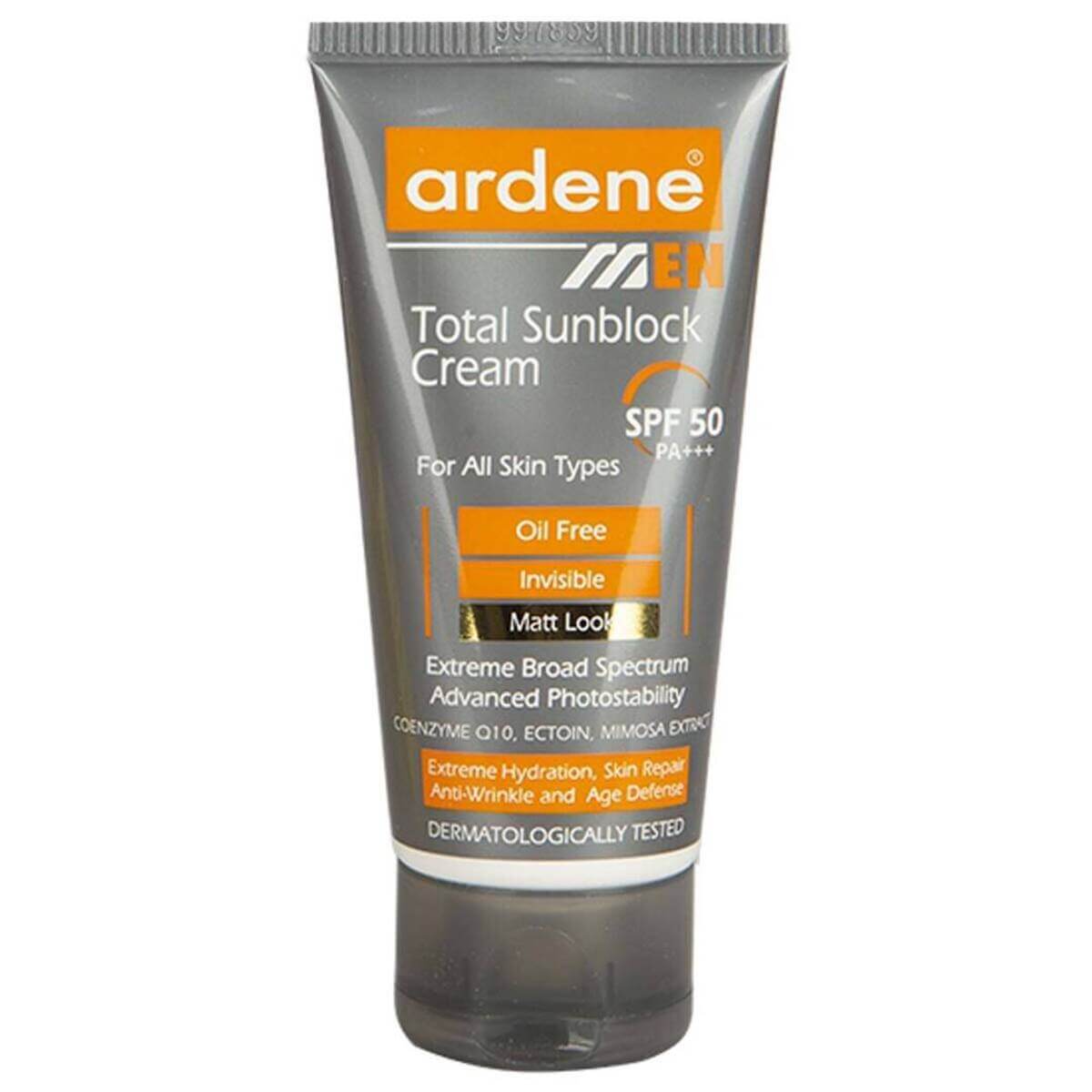 Ardene Sunblock Cream Oil Free For Men     SPF50-آردن کرم ضد آفتاب فاقد چربي آقايان         SPF50