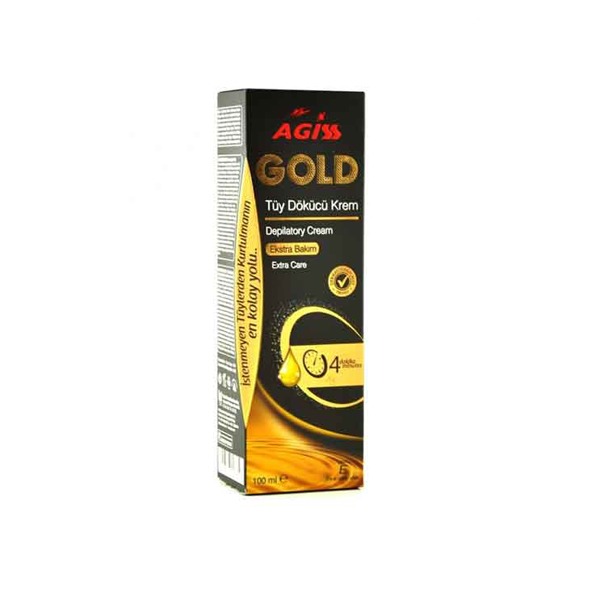 Agiss    gold   depilatory  cream     100ml-آگيس  کرم موبر بدن طلا    ميل100