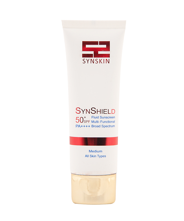 Synskin       synshield   medium   spf50+-ساين اسکين   کرم ساين شيلد مديوم      گرمي 50