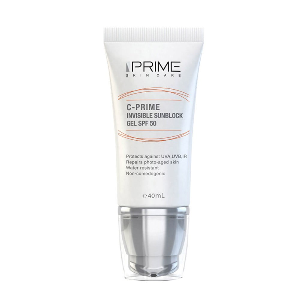 Prime  invisible  sunblock  gel  spf 50     40ml-پريم ژل ضدافتاب حاوي ويتامين سي           40ml