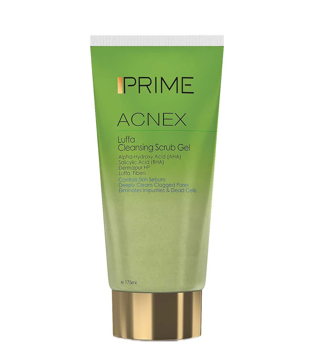 Prime Acnex Luffa Cleansing scrub Gel      175ml-پريم ژل پاک کننده اسکراب