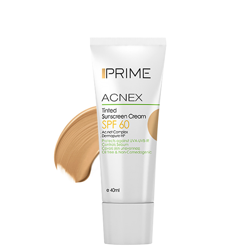 Prime Acnex sunscreen cream Tinted         SPF60-پريم کرم ضدافتاب رنگي              SPF60