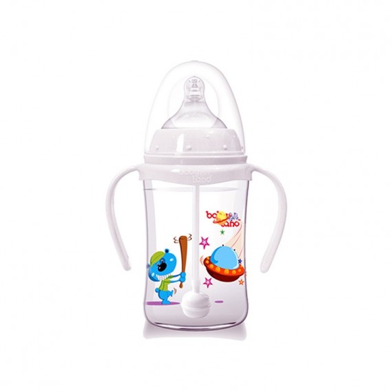 Baby Land Baby Bottle Automatic          Code357-بي بي لند شيرخوري ضدنفخ دهانه عريض سرگرد   کد357