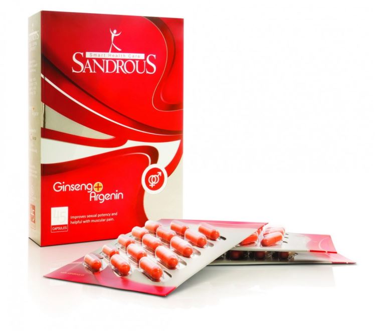 Sandrous    Ginseng+Arginine     Capsule-ساندروس جينسينگ آرژنين     کپسول+