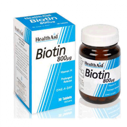 Biotin               Tablet    800mg health aid-بيوتين               قرص          هلت ايد800mcg